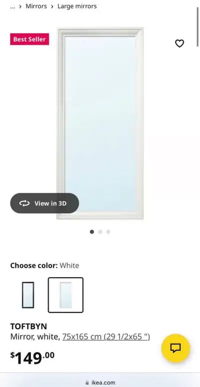 tofbyn ikea mirror, View more