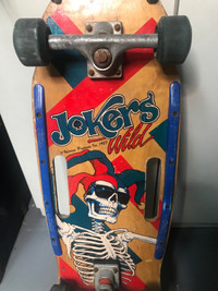 Vintage Valterra Skateboard - JOKERS WILD 1987
