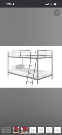 Metal bunk bed