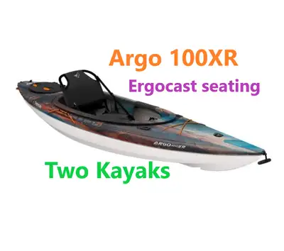 Two New premium Pelican Argo 100XR Cosmos Kayaks Brand new, never seen water, safely stored in my ga...