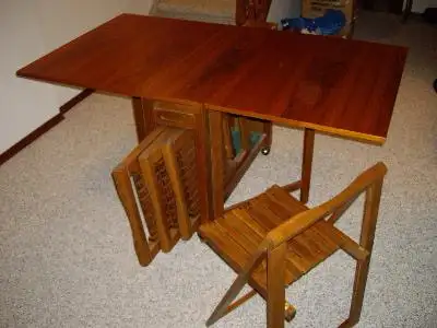 Teak Gateleg Dining Table and Chairs, View more