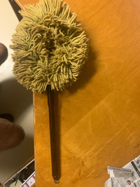 Vintage Wool duster with solid wood handle 