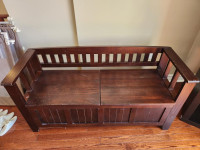 ONLINE AUCTION: Wood Storage Bench