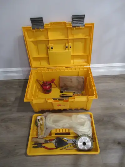19" Plan0 Locking Toolbox, Tray, Assorted Tools PRICE EVERYTHING, View more