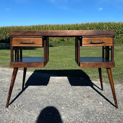 Vintage MCM Walnut Desk (CAN DELIVER), View more
