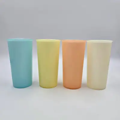 Tupperware Vintage Pastel Tumblers 117 Juice Cups Child Size Lot, View more