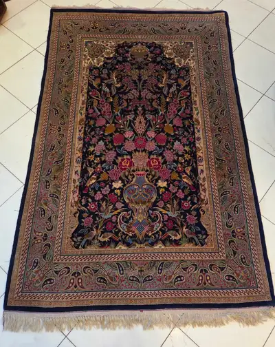 Antique Persian Kerman Lavar rug "Tree of life", View more