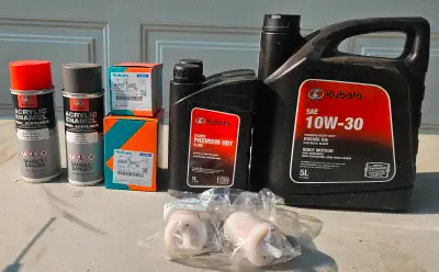 Service kit for Kubota BX23 series tractors or any other tractor with D902 engine. Comprises: 2 x 12...