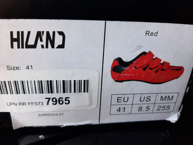 Higland cycling clipless shoes. Red. Size 8.5/11.5 dans Vêtements  à Ville de Montréal - Image 4