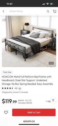 Steel slat Metal Full Platform Bed Frame with Headboard Markham / York Region Toronto (GTA) Preview
