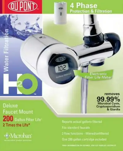 DuPont Deluxe Faucet Mount Drinking Water Filter, View more