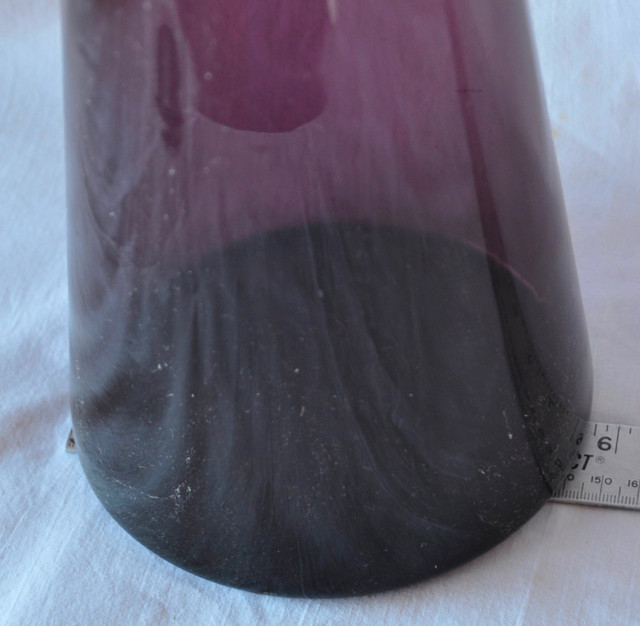 Vintage Purple Empoli Glass Genie Bottle with Stopper26" in Home Décor & Accents in New Glasgow - Image 4