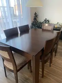 Table en bois (6 chaises)