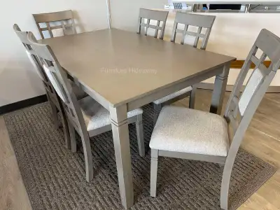 MODERN WOOD DINING SET 6-SEATER ️ CLEARANCE SALE , View more