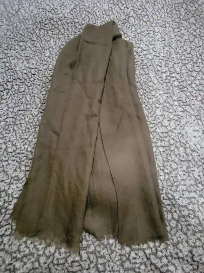 Brand new and authentic cashmere brown scarf/wrap by Restoration Hardware. 100% cashmere made in Ind...