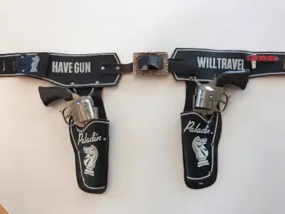 All in good vintage condition / Whitman book 1959/ Red Ranger cap guns/ Holster missing 1/2 inch off...