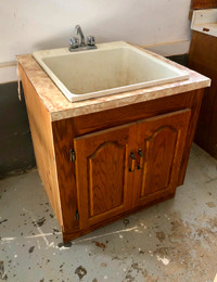 Laundry sink and cupboard