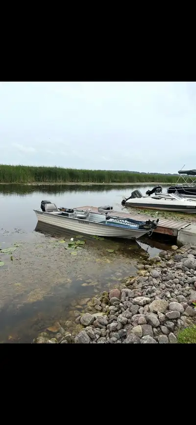 $4000 or best offer. 1996 Niteram fibreglass boat. 2016 Mercury 20HP electric start motor (gas tank...