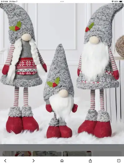 Set of 3 gnomes New in the box Perfect for the gnome lover or a gift 55.00 - 50.00 serious replies o...