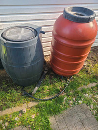 Two rain barrels