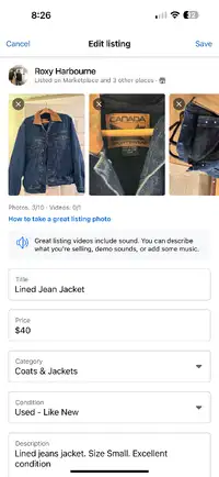 Jeans & lined Jean Jacket