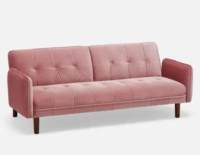 Excellent condition. Light pink colour. 3 position couch. Straight, reclined or flat. Couch arms are...