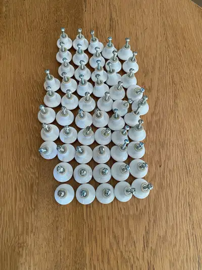 White cabinet or drawer knobs, View more