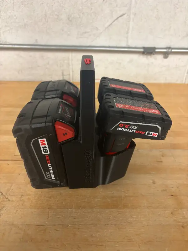 Milwaukee M12 / M18 Battery Caddy Holder 4-Pack (2+2) Packout in Power Tools in Markham / York Region - Image 4