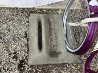 Cement double bike rack