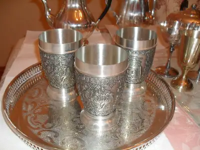 Made in Stuttgart Germany Zinn Becker Pewter Goblets/cups/mugs...$50 each...Garden City area...price...