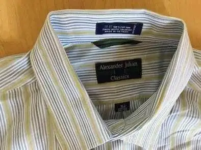 Men’s shirt $10 cotton striped shirt 34/35, size 16 1/2” in Men's in Oakville / Halton Region - Image 3