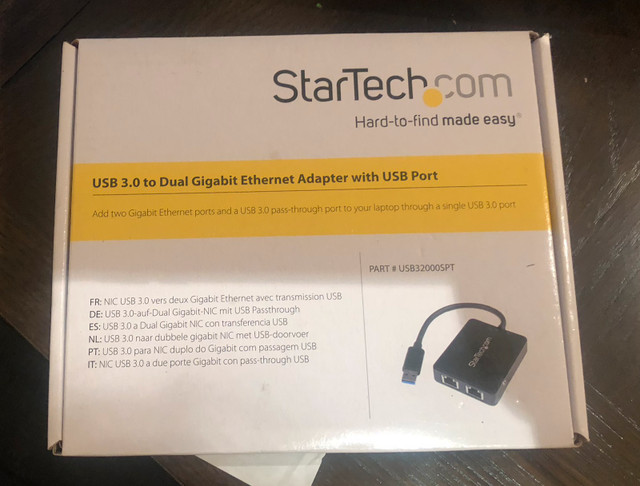USB 3.0 to Dual Gigabit Ethernet Adapter with USB port  in Cables & Connectors in Cambridge