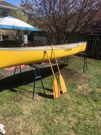 16 ft Clipper Ranger fiberglass canoe