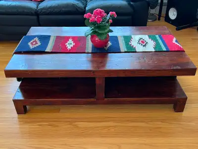 Reclaimed wood coffee table, View more