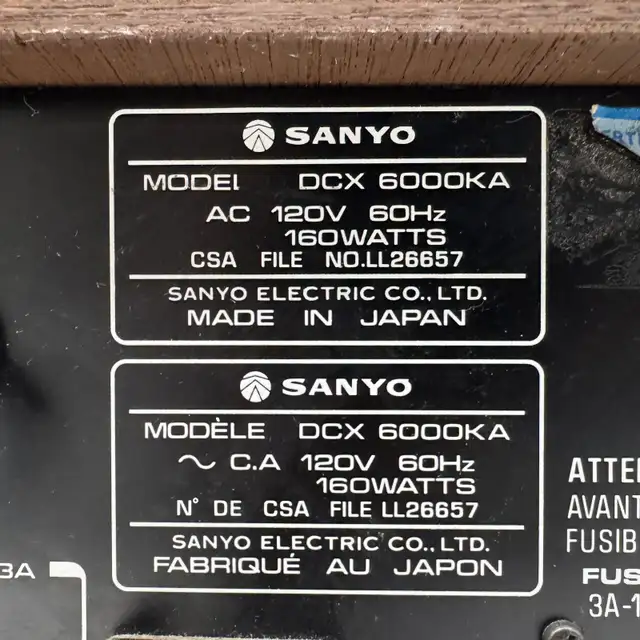 Sanyo DCX 6000KA Vintage Stereo Receiver Made in Japan  Working in General Electronics in City of Toronto - Image 11