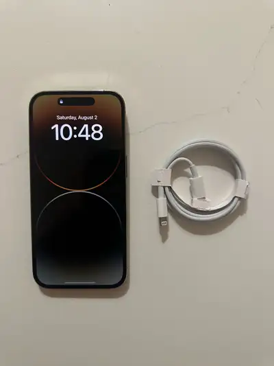 IPHONE 14 PRO FOR CHEAP! With charger Unlocked, meaning there’s no sim restrictions. Everything work...