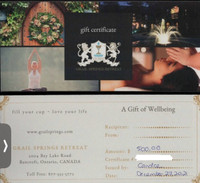 Spa gift certificate $500 will sell for $300