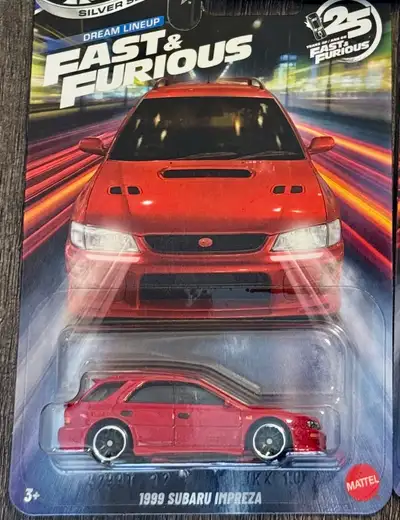 Hot Wheels Fast and Furious 1999 Subaru Impreza wagon red, View more