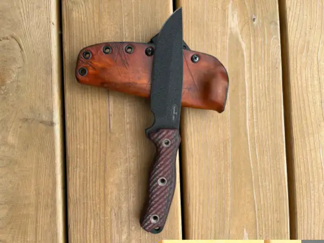 Busse Swamp Rat - Ratmandu knife with BuyBrown custom sheath64639724571521122