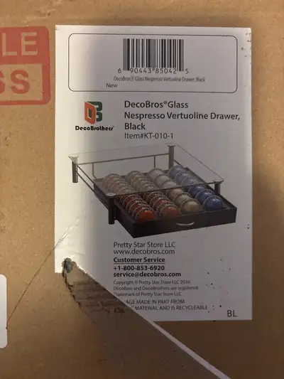 DecoBros Glass Nespresso Vertuoline Drawer, View more