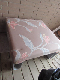 Beige Leaf pattern square soft sofa table 34X34X17" inch