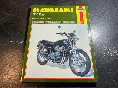 1976-1978 Kawasaki KZ650 Four Owners Workshop Manual No. M373 KZ650B1 652cc 76 - 78 USA Z650B1 652cc...