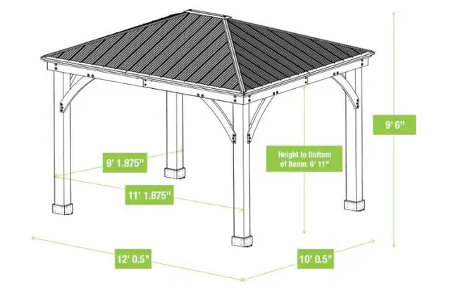 Yardistry Hard Top Gazebo - NEW - Scratch & Dent in Patio & Garden Furniture in Norfolk County - Image 9