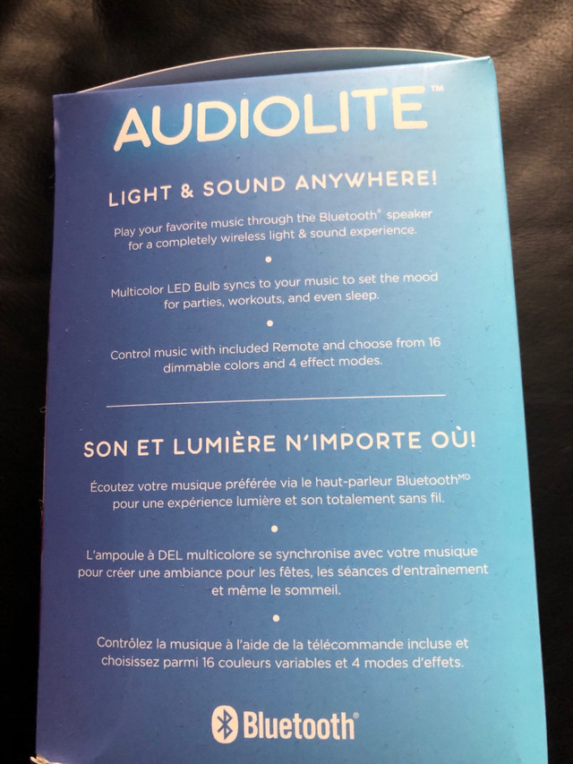 AUDIOLITE  LED Bluetooth Speaker  in Speakers in Oakville / Halton Region - Image 4