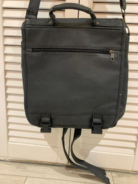 Faux leather black lap top bag