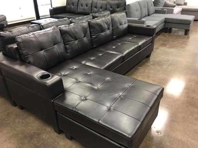 Brand new 2 in 1 Leather Gel Sectional Sofa Couch with Storage in Couches & Futons in Kitchener / Waterloo - Image 2