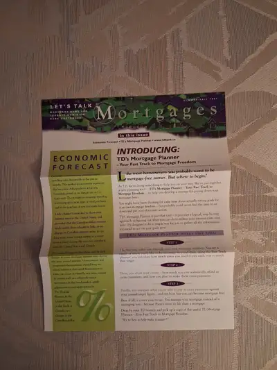 Vintage 1997 TD Bank Mortgages Newsletter - Summer/Fall, View more