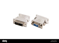 display connector RGB to DVI adapter, isolated on wite