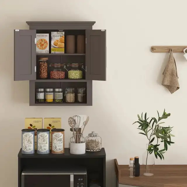 Brown Bathroom Wall Cabinet, Medicine Cabinet, Toilet Storage  in Bookcases & Shelving Units in Markham / York Region - Image 9