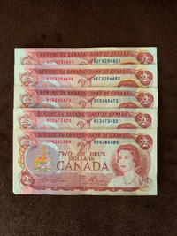 Canadian Currency $2 1974